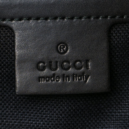 Gucci Soft GG Supreme Monogram Appia Calfskin Web Medium Carry On Duffle Bag Black Grey 8 of 12