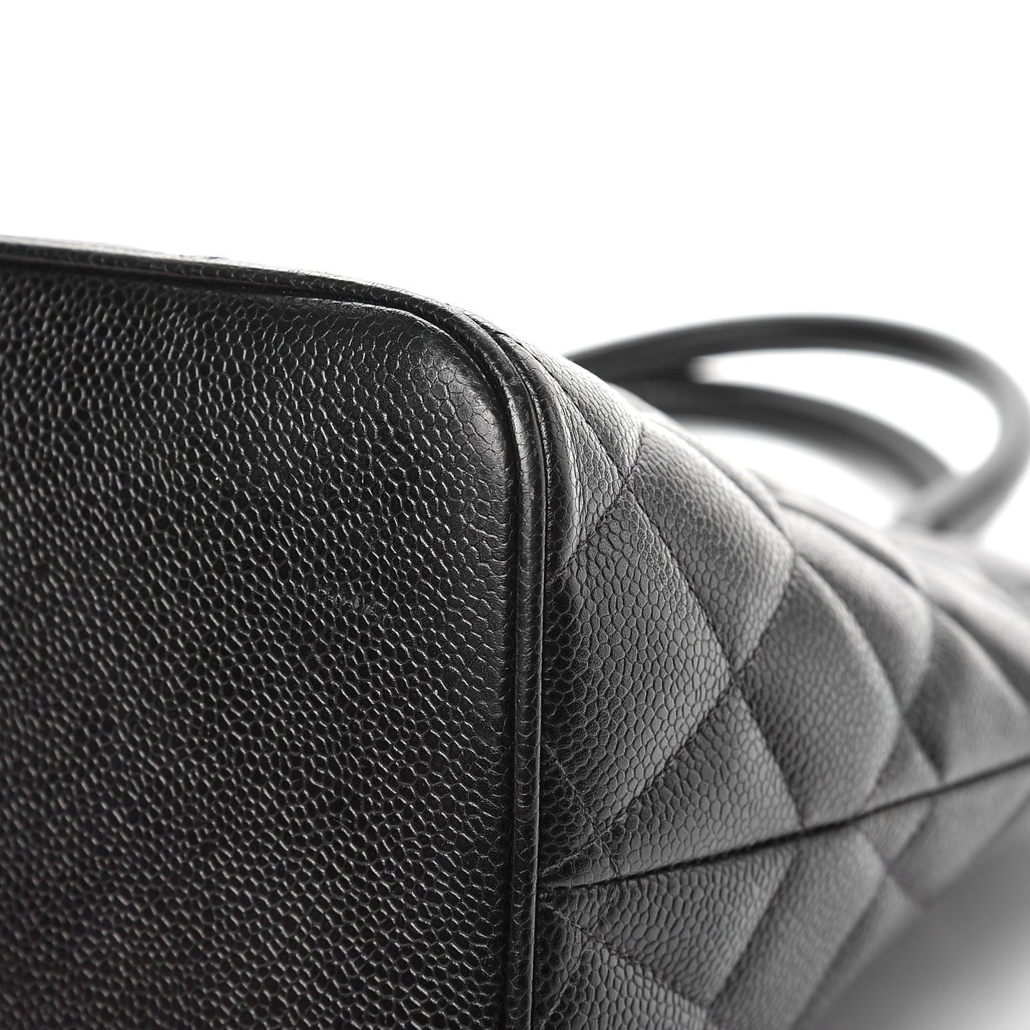 Caviar Quilted Medallion Tote Black