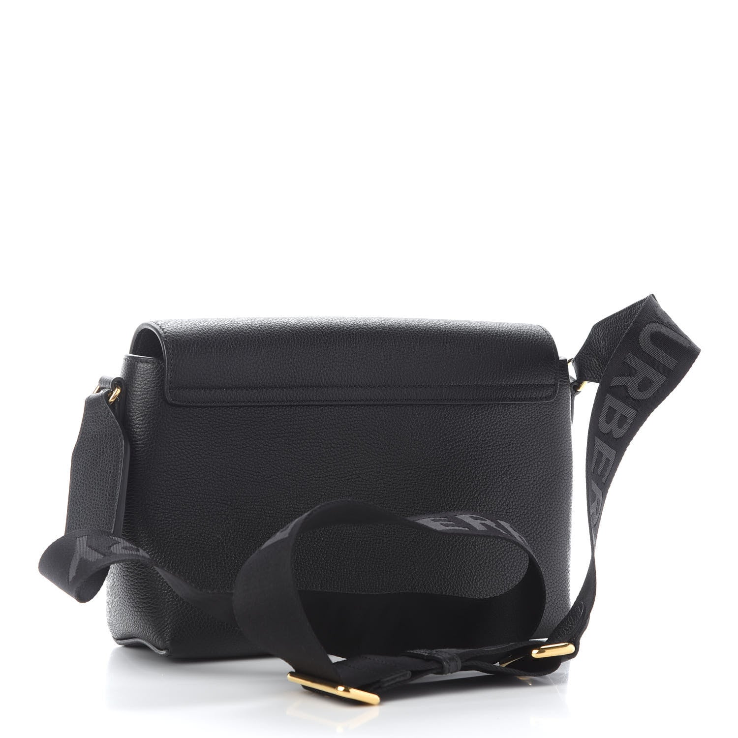 Burberry Grainy Calfskin Vintage Check Note Crossbody Bag Black 3 of 9