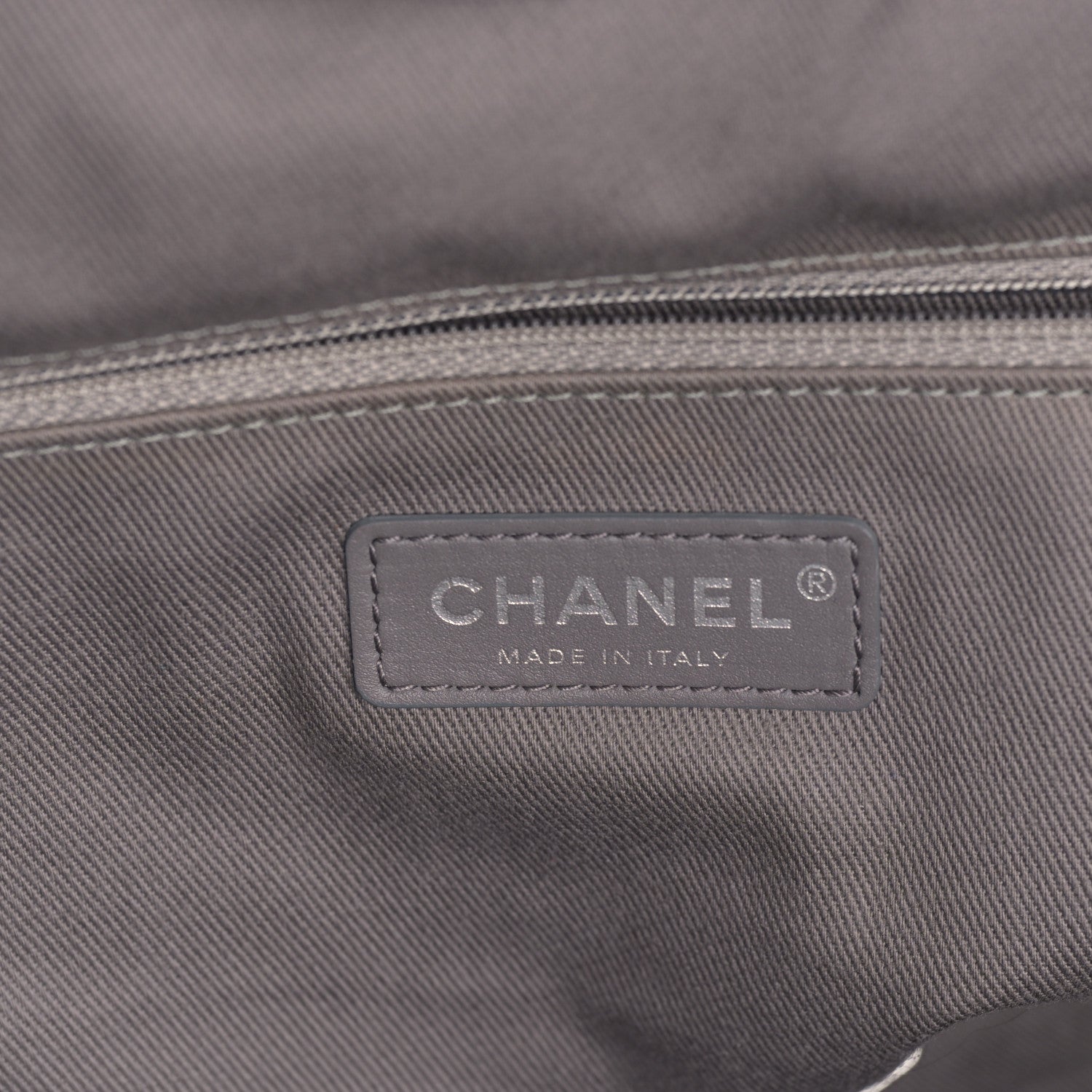 Chanel Canvas Large Double Face Shopping Tote Grey 6 of 9