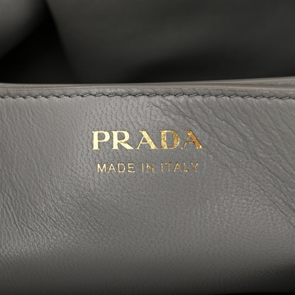 Prada Nappa Small Dada Shoulder Bag Granite Gray 6 of 9