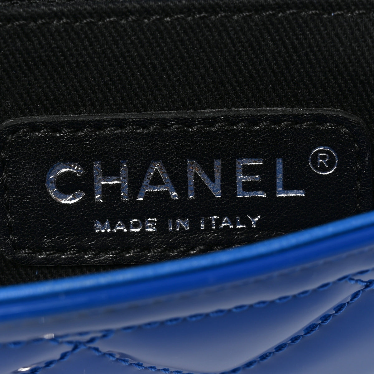 Chanel Patent Quilted Small Coco Shine Flap Blue 6 of 10