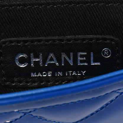 Chanel Patent Quilted Small Coco Shine Flap Blue 6 of 10
