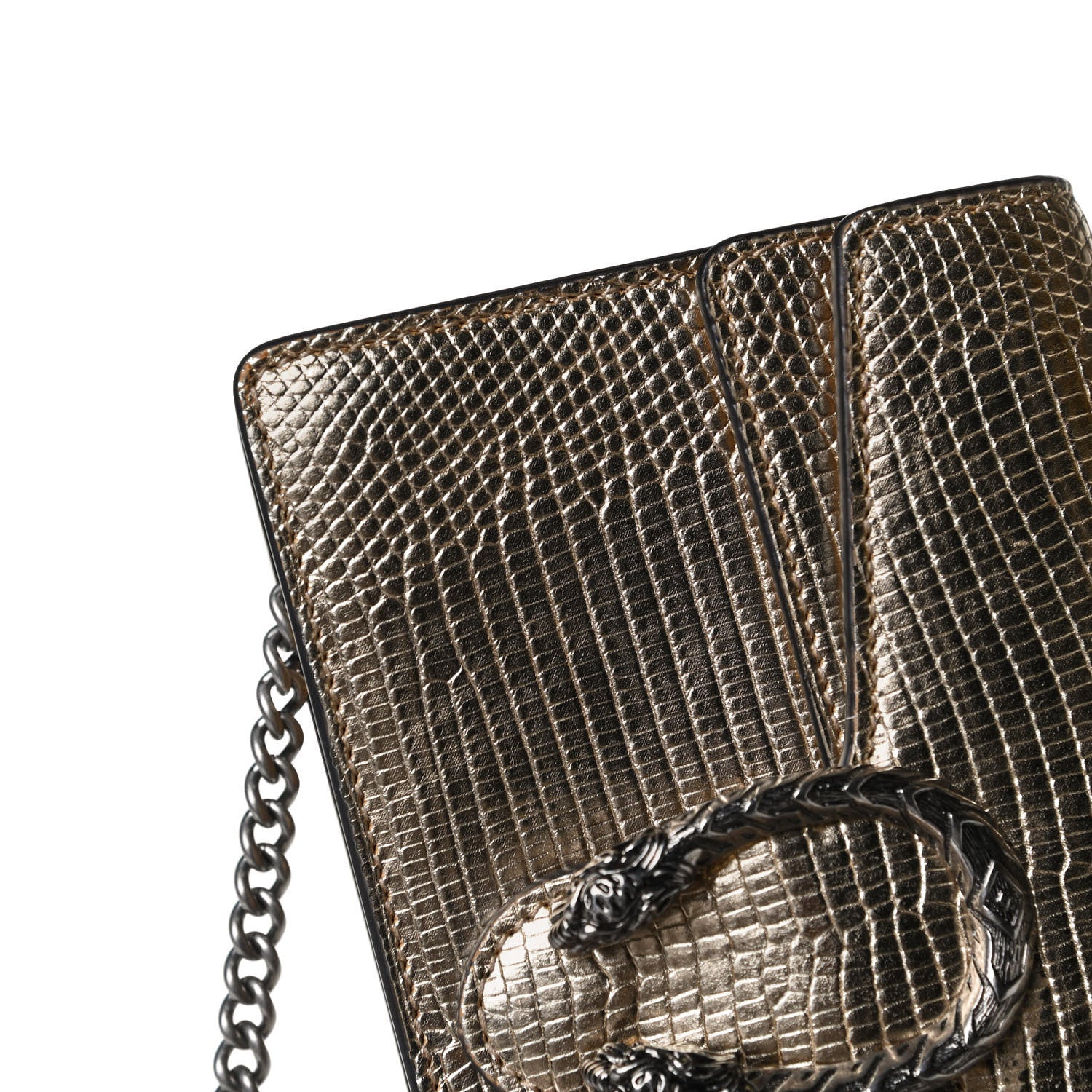 Gucci Metallic Lizard Super Mini Dionysus Shoulder Bag Gold 12 of 12