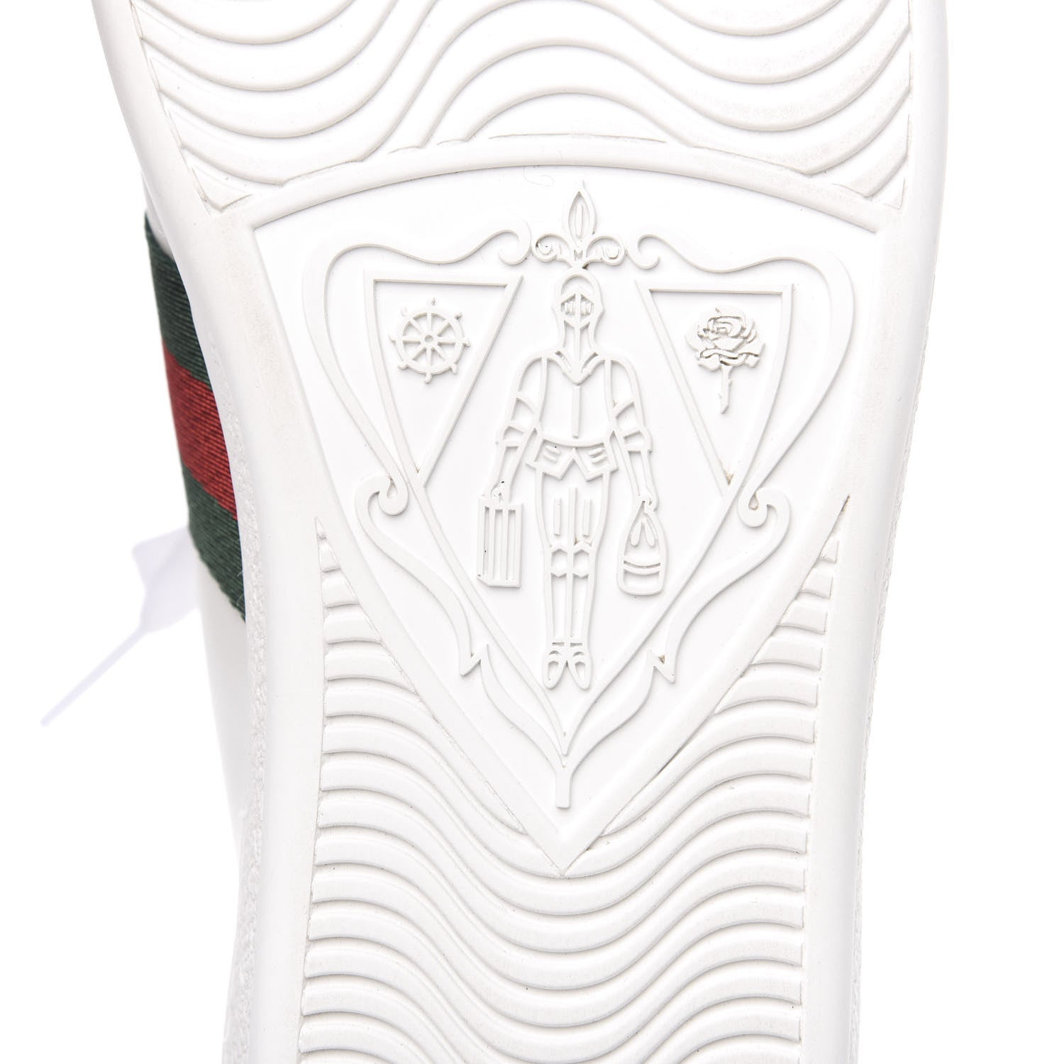 Gucci Calfskin Web Floral Embroidered Womens Ace Sneakers 39.5 White 8 of 10