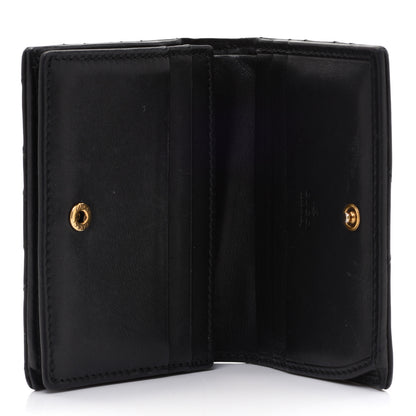 Gucci Calfskin Matelasse GG Marmont Card Case Wallet Black 5 of 9