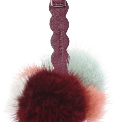 Fendi Mink Fur Calfskin Fun Fair Bag Charm Multicolor 3 of 4