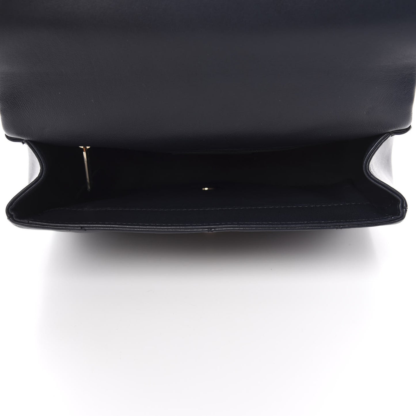 Lambskin Quilted Small Easy Carry Flap Navy