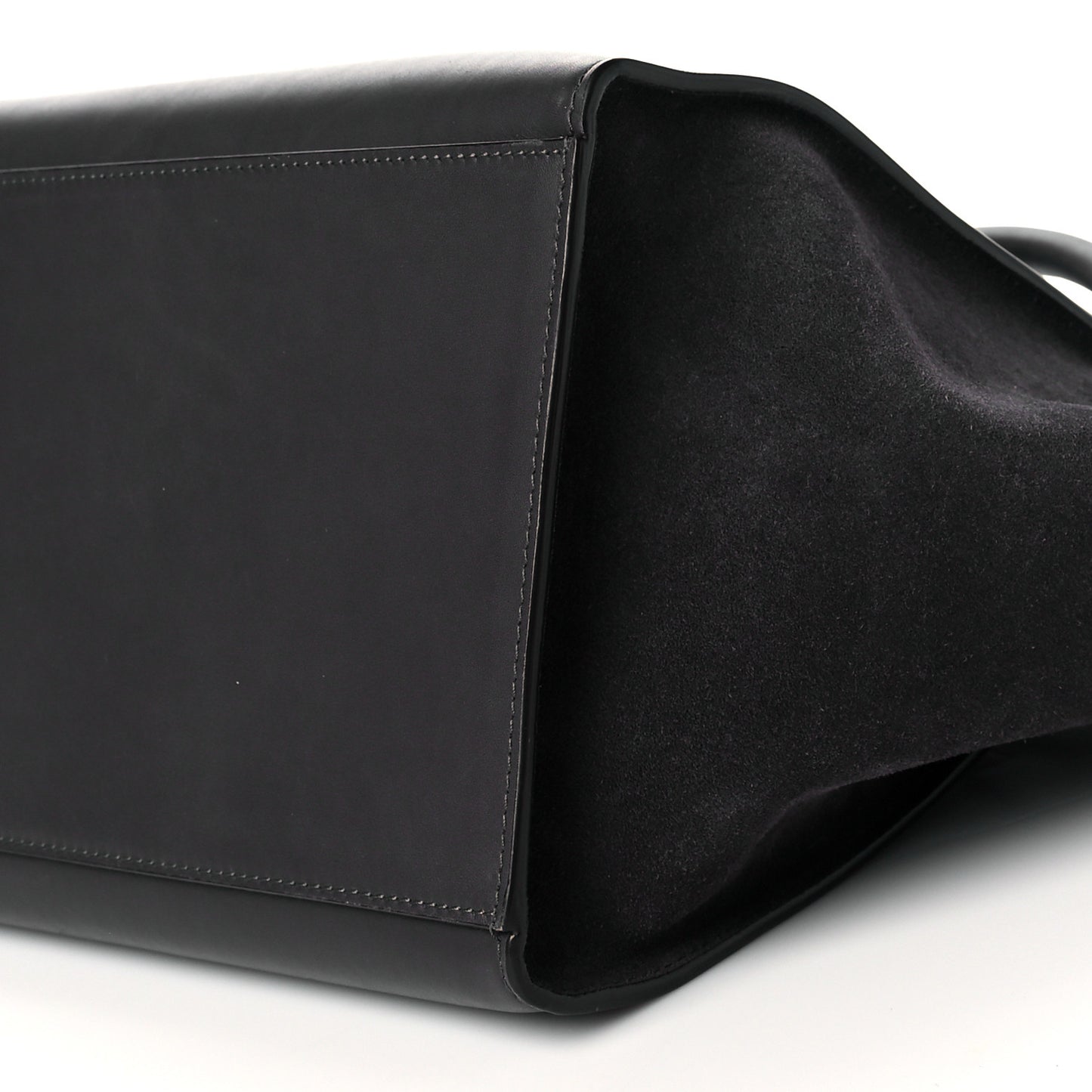 Smooth Calfskin Suede Small Trapeze Grey