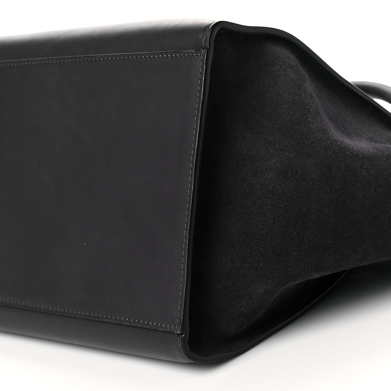Celine Smooth Calfskin Suede Small Trapeze Grey 9 of 12
