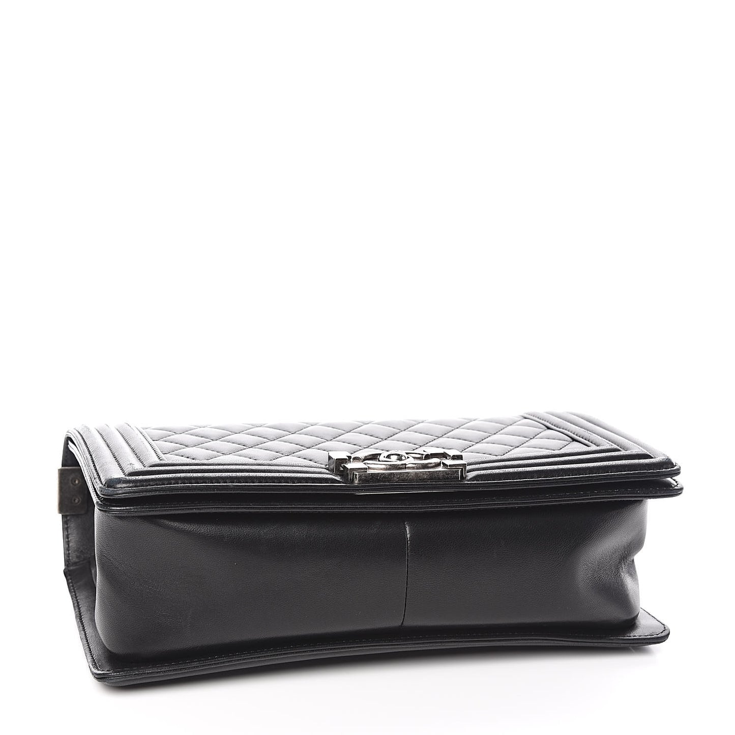Lambskin Quilted Medium Boy Flap Black