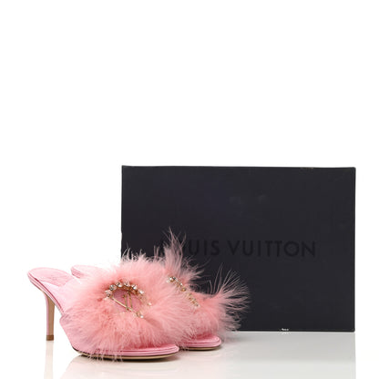 Louis Vuitton Fur Crystal LV Marilyn Mule 37 Rose 9 of 9