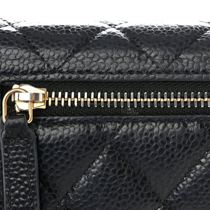 Chanel Caviar Quilted Compact Flap Wallet Black 14 of 14