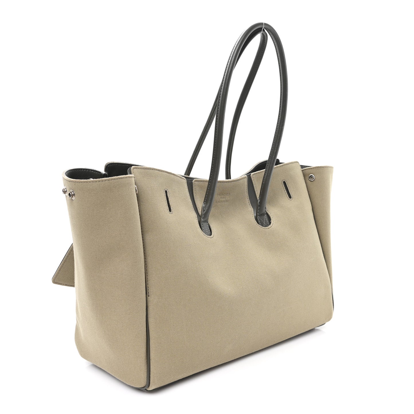 Canvas Smooth Calfskin Medium Bel Air Carry All Bag Khaki