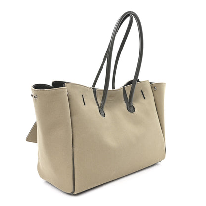 Balenciaga Canvas Smooth Calfskin Medium Bel Air Carry All Bag Khaki 3 of 9