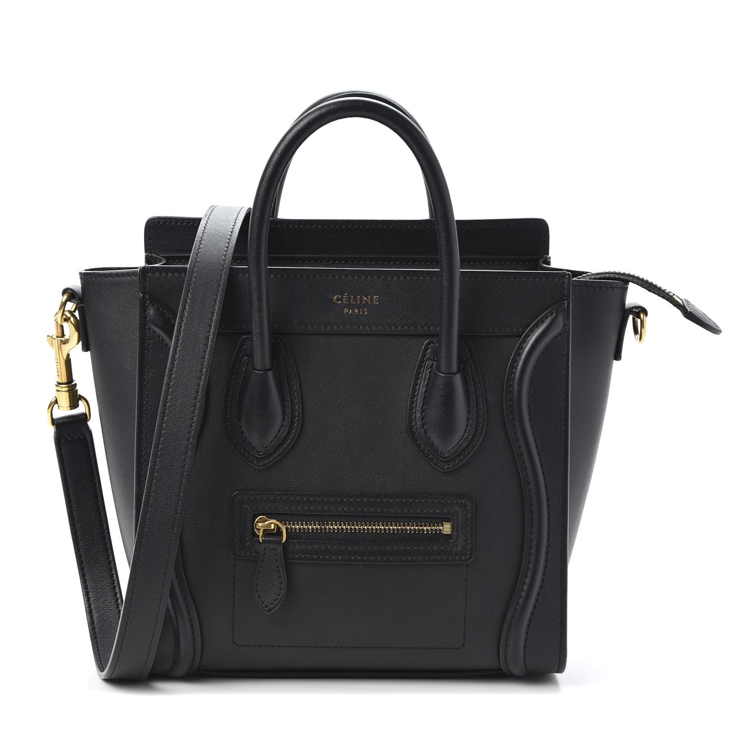 Celine Smooth Calfskin Nano Luggage Black 1 of 9