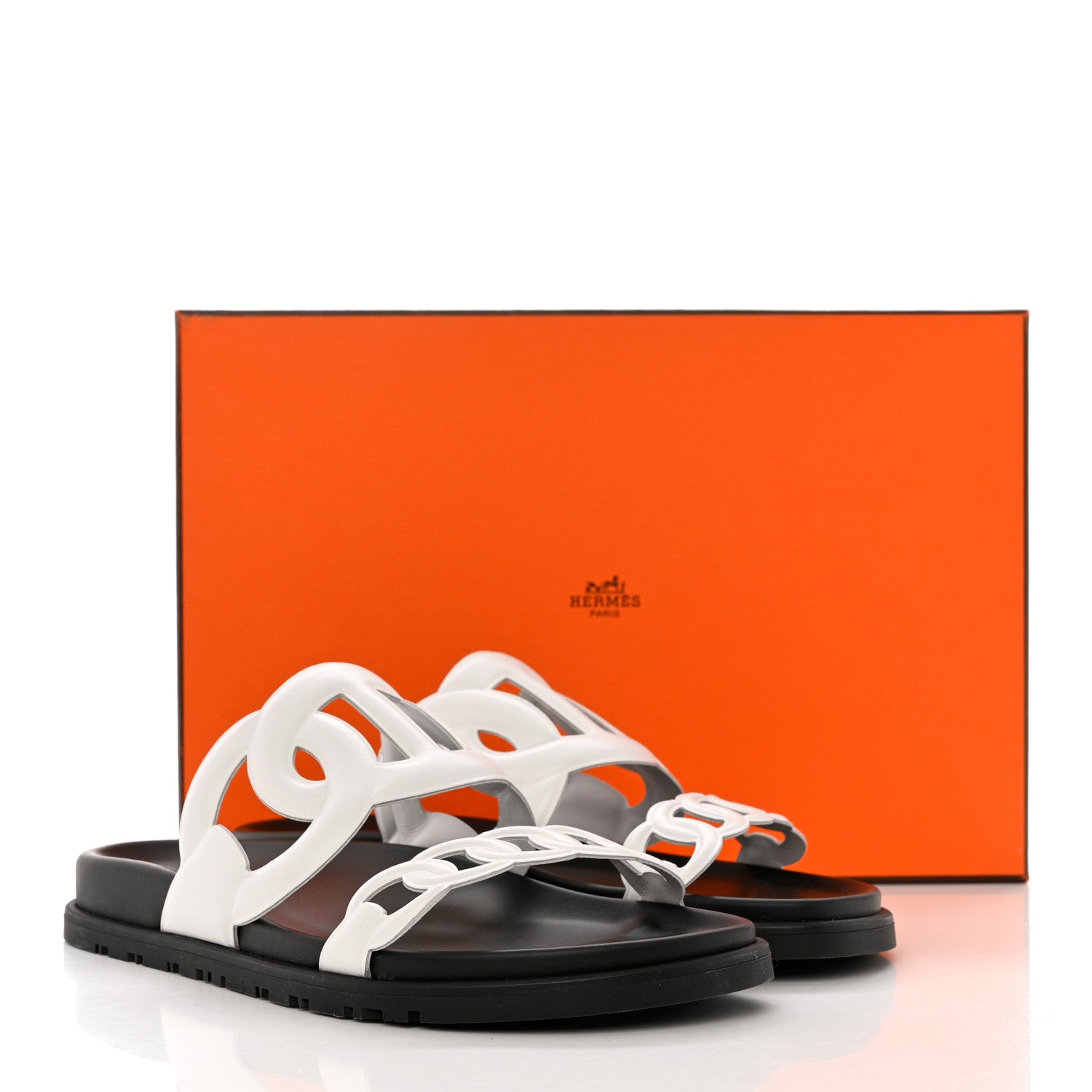 Hermes Nappa Womens Extra Sandals 37 White 9 of 9