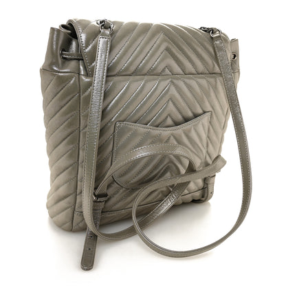 Chanel Iridescent Calfskin Chevron Quilted Small Urban Spirit Backpack Silver 3 of 10