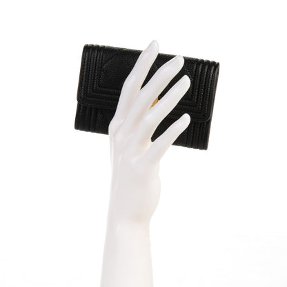 Chanel Caviar Quilted Boy Flap Card Holder Black 2 of 8