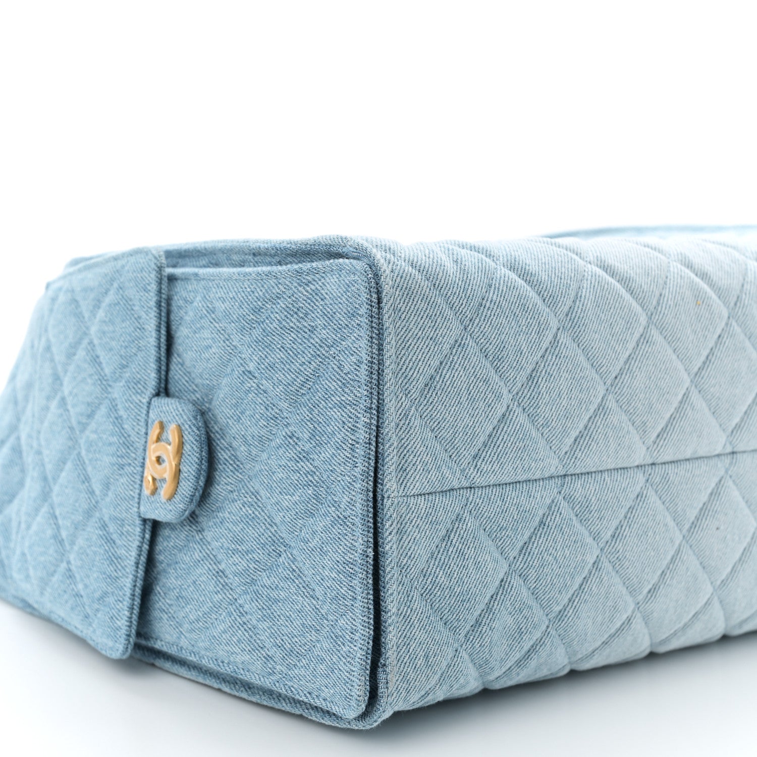 Chanel Washed Denim Quilted Medium Chanel 25 Handbag Blue 10 of 11