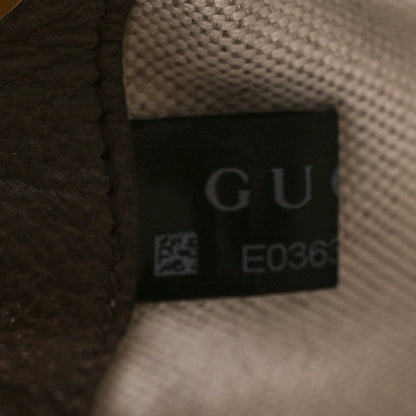 Gucci Monogram Jumbo GG Textured Dollar Calfskin Web Double Buckle Backpack Camel Ebony New Acero 9 of 12