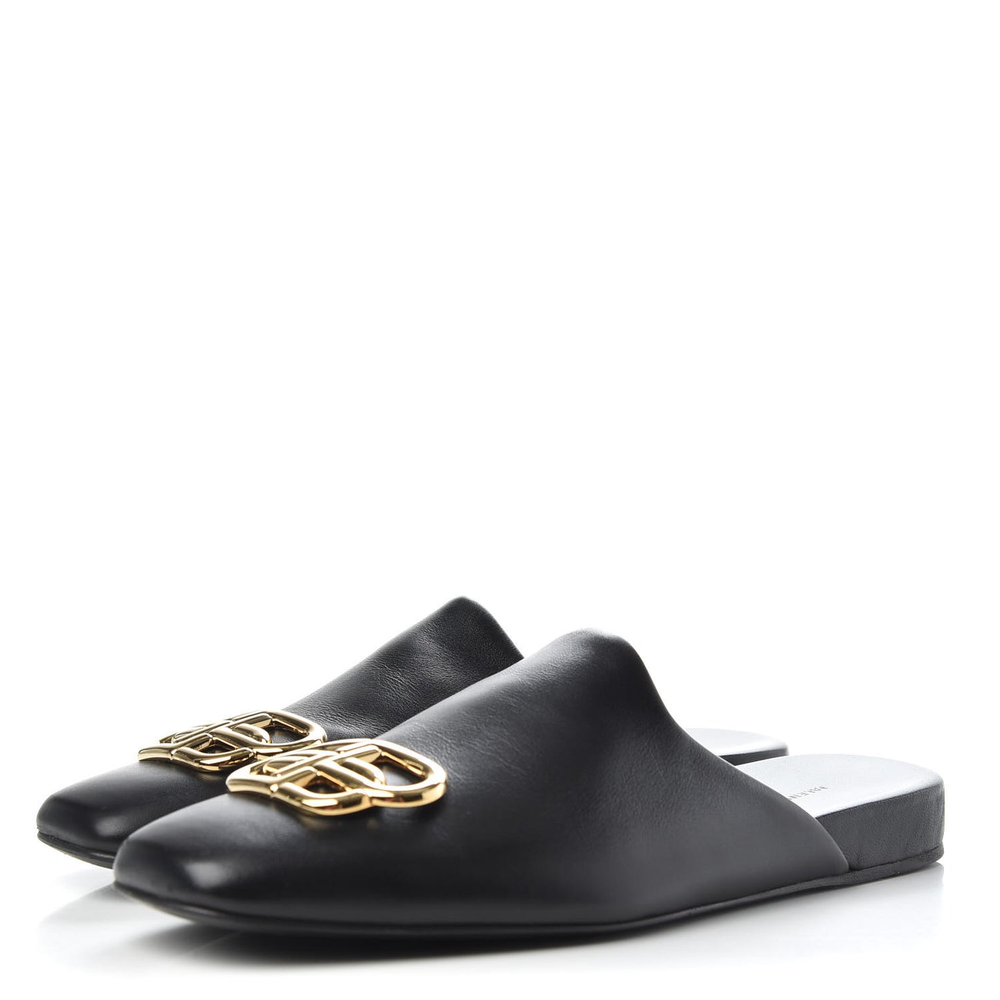 Calfskin BB Mules 35.5 Black