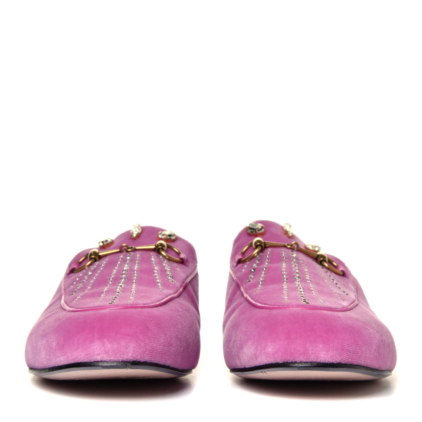Velvet Marquise Crystals Womens Princetown Slippers 40 Malva Dark Malva