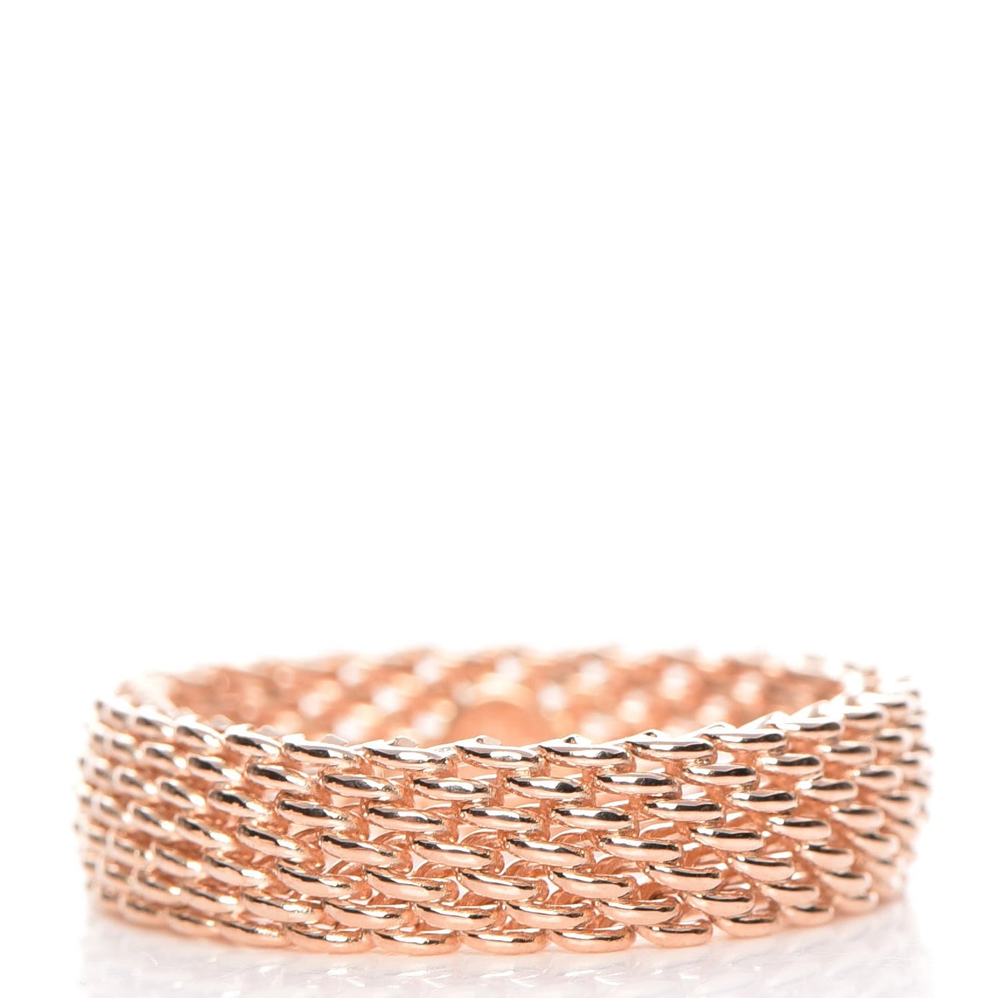 18K Rose Gold Narrow Somerset Mesh Ring 8.25