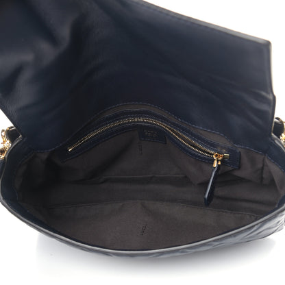 Fendi Nappa FF 1974 Embossed Baguette Midnight 5 of 9