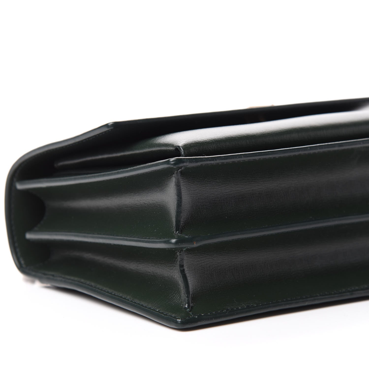 Saint Laurent Calfskin Medium Monogram Sunset Dark Green 6 of 11