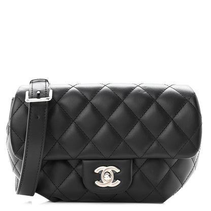 Chanel Calfskin Quilted CC Uniform Flap Belt Bag Black 1 of 10