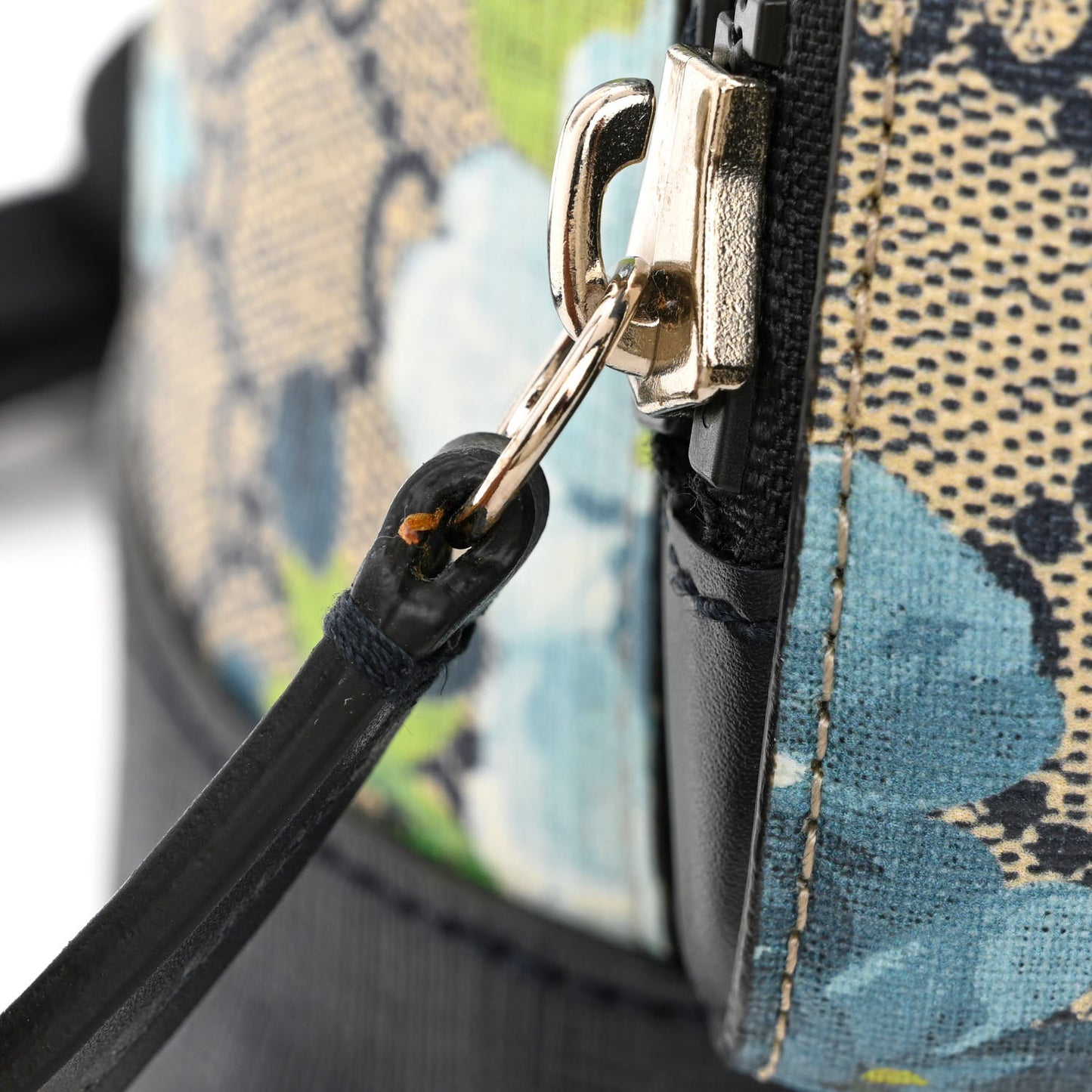 GG Supreme Monogram Blooms Medium Day Backpack Beige Blue Navy