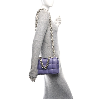 Bottega Veneta Lambskin Maxi Intreccio Padded Chain Cassette Crossbody Bag Lavender 2 of 11