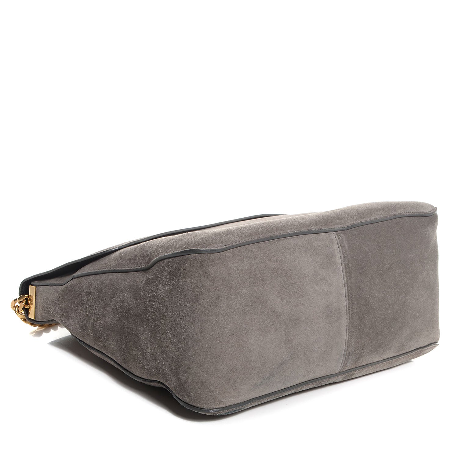 Celine Suede Gourmette Shoulder Bag Grey 5 of 10