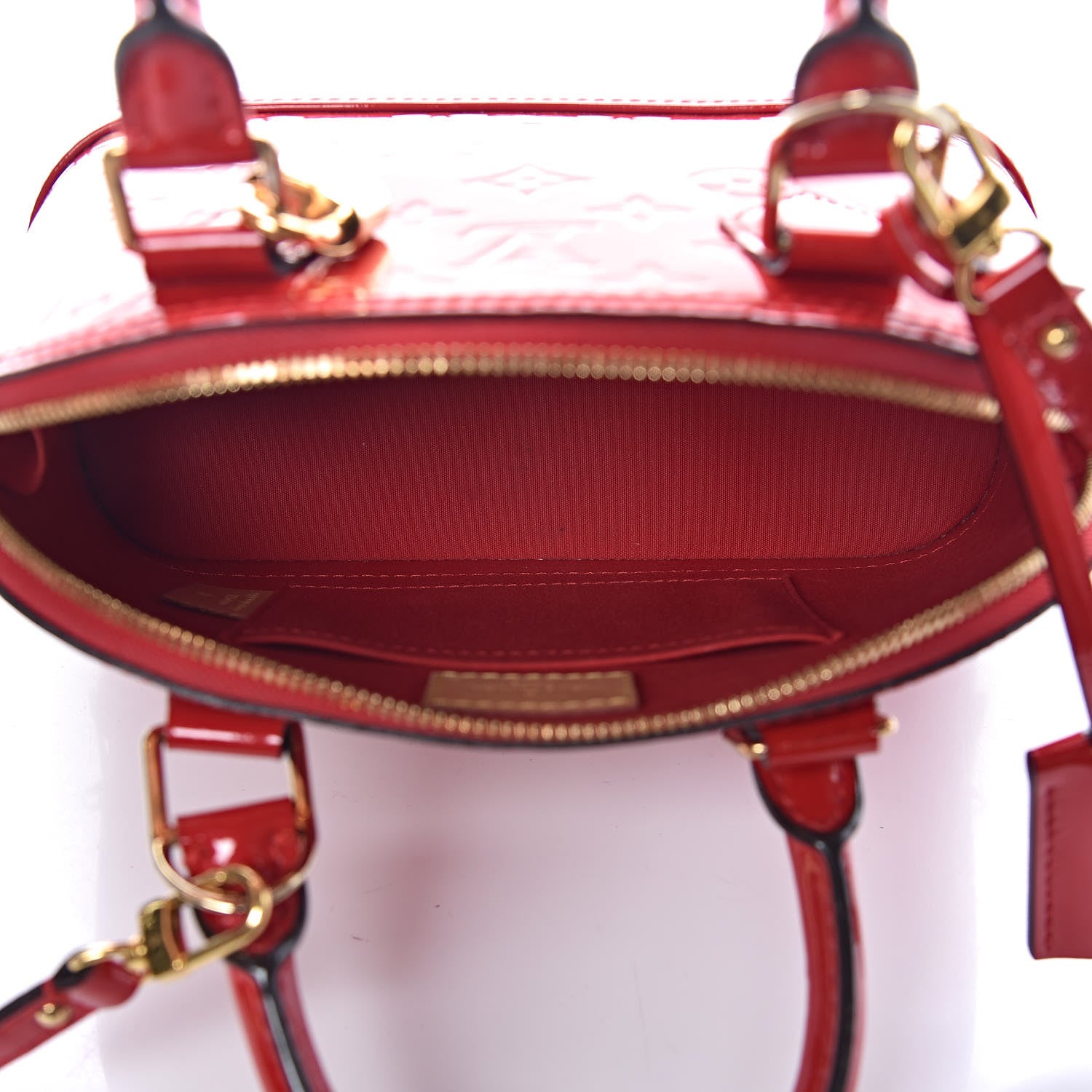 Louis Vuitton Vernis Alma BB Cherry 5 of 9