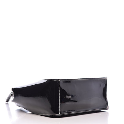 Stella McCartney Eco Alter Patent Perforated Logo Satchel Black 5 of 11