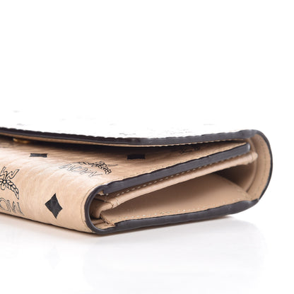 MCM Visetos Tri-Fold Wallet Beige 6 of 14