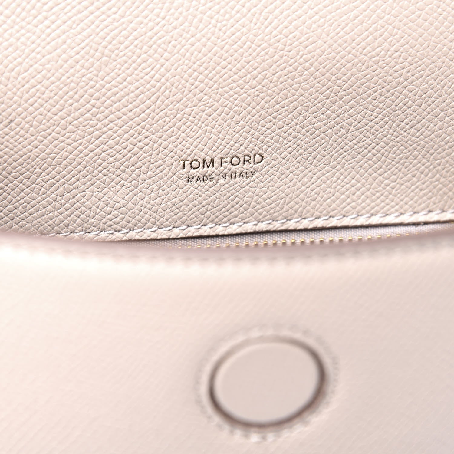 Tom Ford Grained Calfskin Small T Clasp Tara Crossbody Bag Silk Taupe 7 of 8
