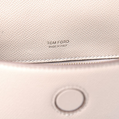 Tom Ford Grained Calfskin Small T Clasp Tara Crossbody Bag Silk Taupe 7 of 8