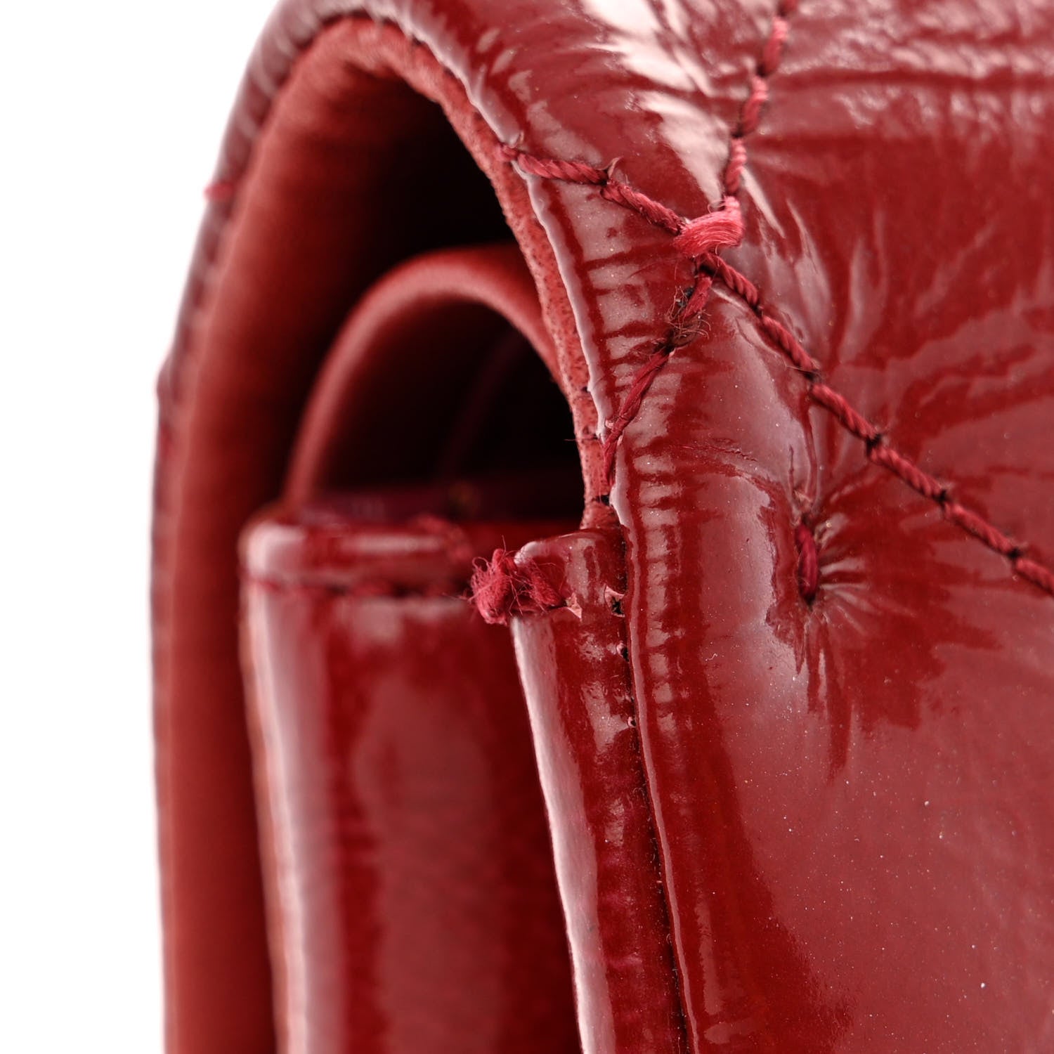 Chanel Aged Glazed Calfskin Quilted 2.55 Reissue 227 Flap Red 13 of 14