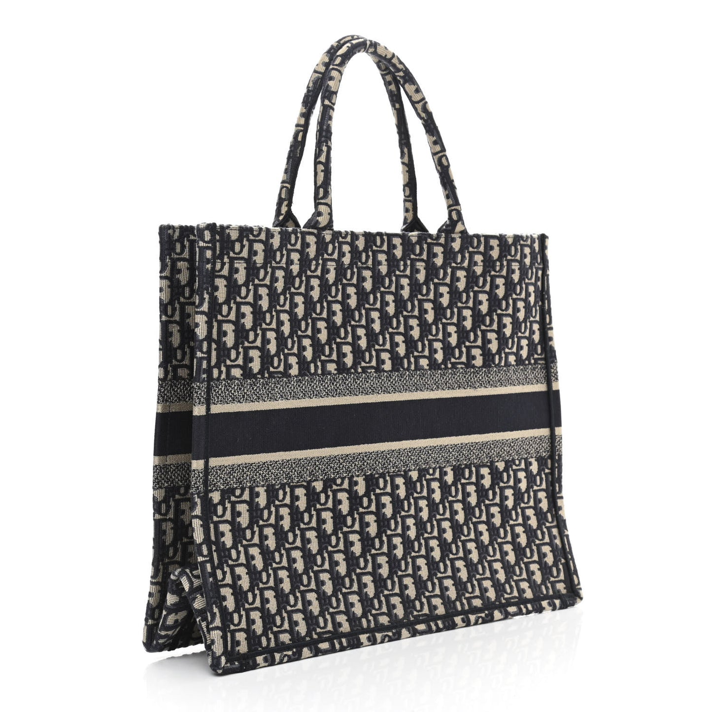 Oblique Book Tote Blue Multicolor