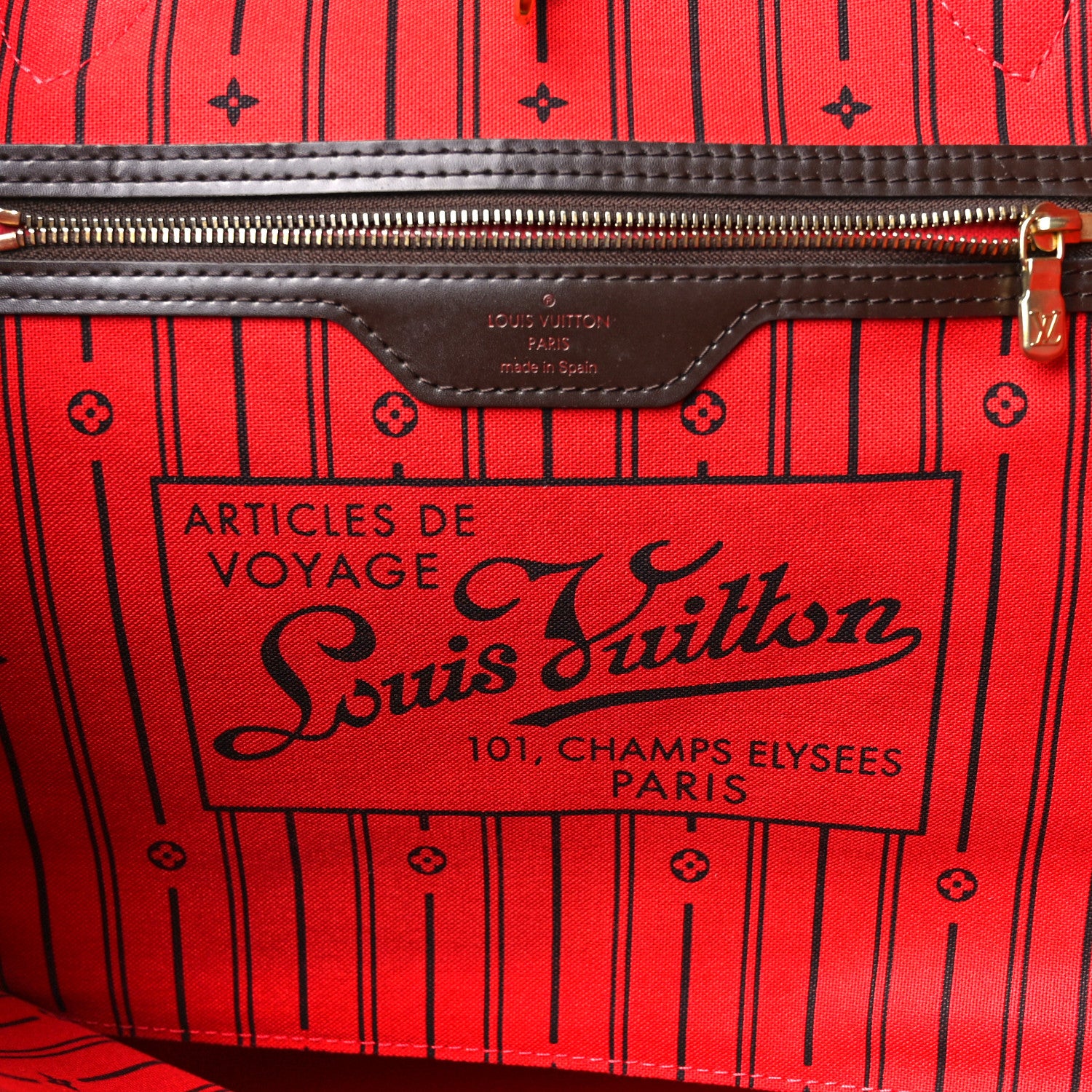 Louis Vuitton Damier Ebene Neverfull MM 6 of 10