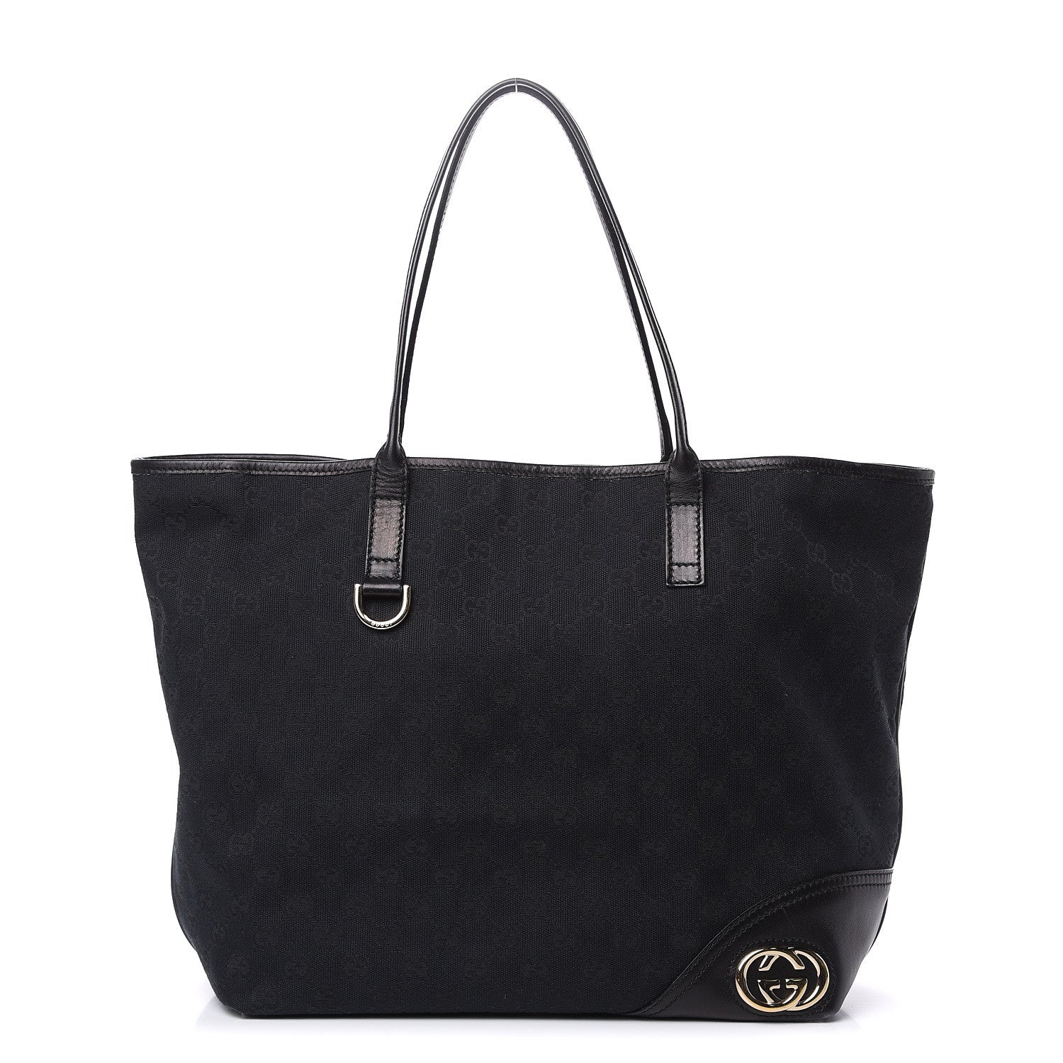 Gucci Monogram Large New Britt Tote Black 1 of 15