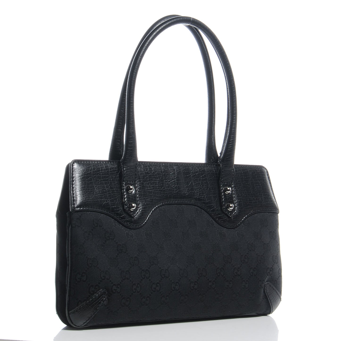 Monogram Horsebit Chain Shoulder Bag Black