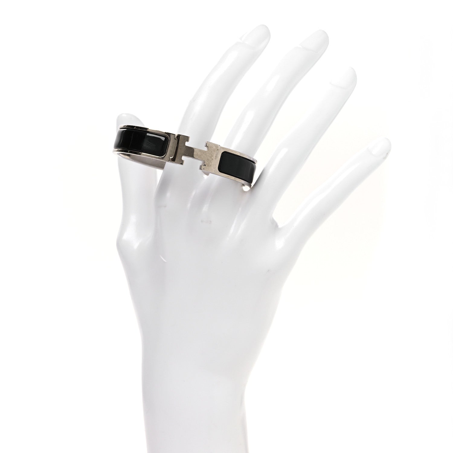 Hermes Enamel Narrow Clic Clac H Bracelet PM Black 2 of 6