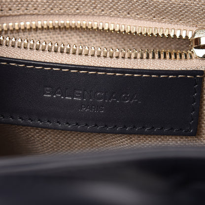 Balenciaga Calfskin Padlock Mini All Afternoon Tote Bleu Nuit 6 of 9