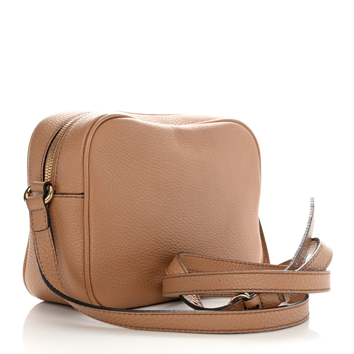 Pebbled Calfskin Small Soho Disco Bag Camelia