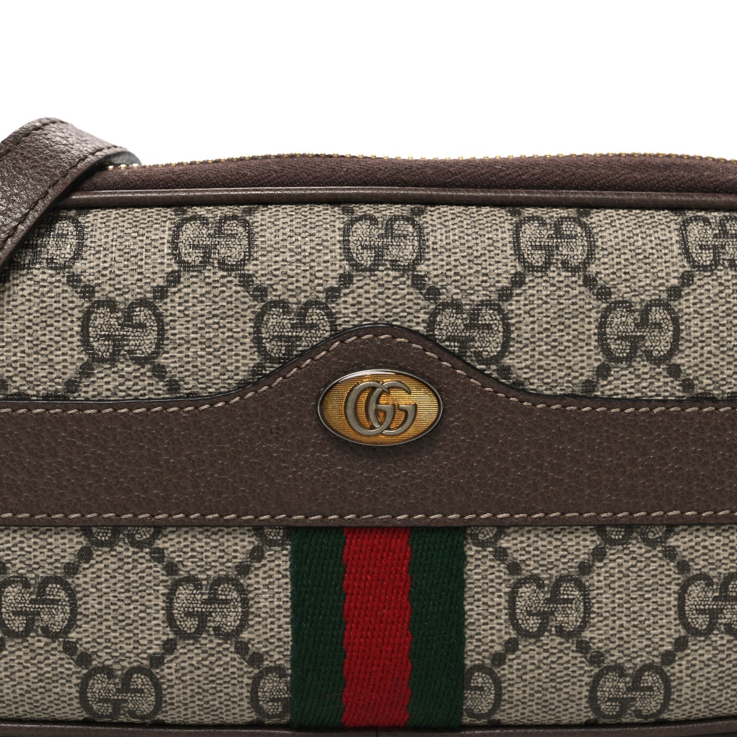 Gucci GG Supreme Monogram Web Mini Ophidia GG Bag Brown 8 of 11