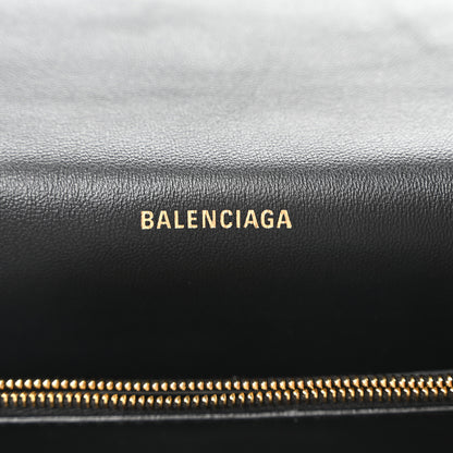 Balenciaga Paper Calfskin Large Crush Sling Bag Black 6 of 9