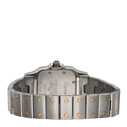 Cartier Stainless Steel 18K Yellow Gold 24mm Santos De Cartier Galbee Quartz Watch 3 of 4